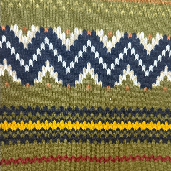 HOTGIFT Green Chevron Women's Button-Up Sweater - Picture 7 of 7